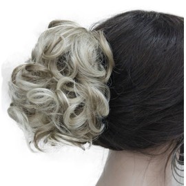 Lydell Short Ponytail Hair Piece Extension Wavy Claw Clip In/on Hairpiece (H16/613 Blonde Highlighted)