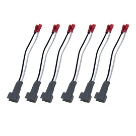 6 Pack Speaker Wire Harness Car Front Rear Door Speakers Adapter Wiring Harness Plug Connector Compatible with Ford F150 F250 Escape Mustang Lincoln Mercury Mazda 72-5600