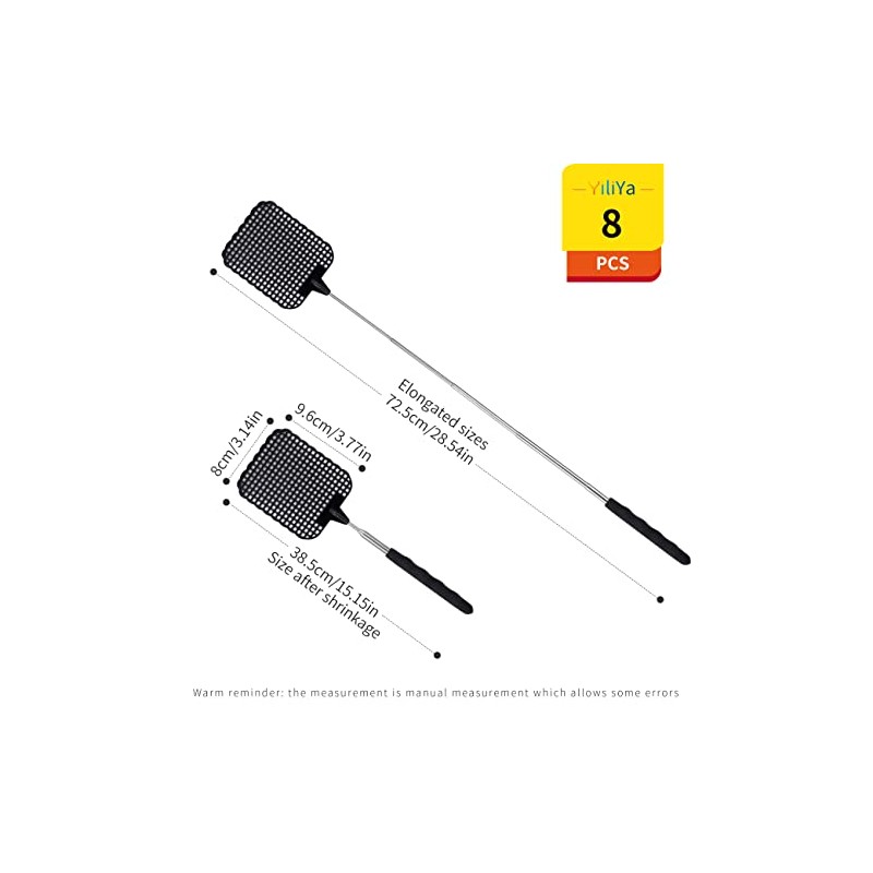Pack de 8 Matamoscas Extensibles | Telescópico y Reutilizable |