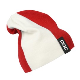 POC Helmets and Armor Block Stripe Beanie, Bohrium Red/Hydrogen White, One Size