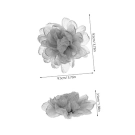 [LIFKOME] Removable Shoe Flowers High Heel Shoes Flower Decoration Accessories Shoe Lacing Charms Flower Shoe Clip Shoelace Charm for Sneakers Laces Shoe Charms Flower Shoe Decoration Cloth Grey