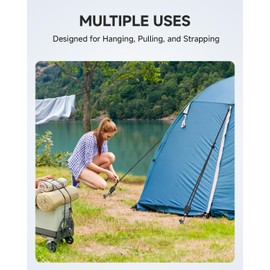 Fondwell 1/4" Rope Tie Downs Ratchet: 4 Pack of Kayak Storage Straps Heavy Duty - Ratcheting Cargo Straps for Various Hanging and Strapping