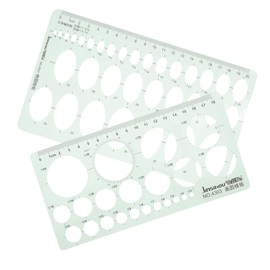 SHOWERORO 2pcs Geometric Ruler Circle Stencil Templates Circle Stencil for Painting Art Reusable Craft Template