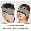 Soundproof Sleep Earmuff Headband, Sleeping Noise Cancelling Ear Wrap Ear
