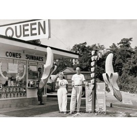 Dairy Queen Diner PHOTO Vintage Restaurant Sign Burger Joint Shakes Ice Cream,
