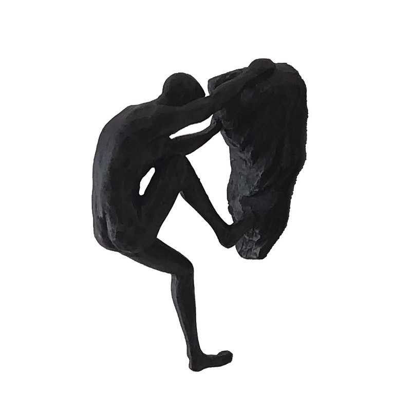 Haute Collage 1x Rock Climber Figurine climbing with both hands