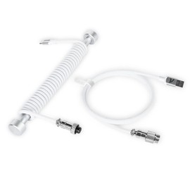 Custom Coiled Keyboard Cable, USB-C to A Aviator Cable+Winder-7.87inch Fixed Rod Compatible with GunMjo/RK61/EPOMAKER Mix 99% All Custom USB C Cable,Line Management Pole for Mechanical Gaming Keyboard