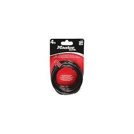 Master Lock Cable Lock, Standard Combination Bike Lock, 4 ft. Long, Black, 8143D