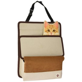 Bonform 7252-08BE Car Storage, FN Hyokkori Kitten, Light/Normal Car, 13.8 x 0.4 x 11.4 inches (35 x 1 x 29 cm), Beige