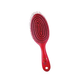 Kinugawa Company 3D Detangle Brush Spiral No.8200 Red Hair Brush 1 Piece