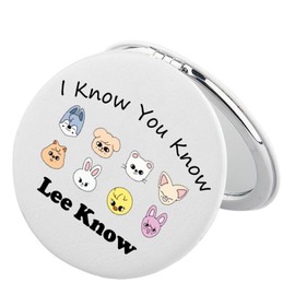 BEKECH Stray K-POP Boy Group Compact Mirror I Know You Know Lee Know K-POP Fans Gift K-Drama Music Fans Pocket Mirror (I Know You Know Lee Know)