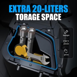 XATVXUTV Underseat Storage Box for Pioneer 1000 3P 5P 17-23, UTV Waterproof Under Seat Storage Bin for Honda Pioneer 1000-3 1000-5 2017-2023 Accessories, Replacement for OEM# 08L70-HL4-F00