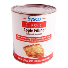 Sysco Classic Apple Dessert Filling or Topping | Pie, Pastry, & Baked Goods | Kosher | Ready to Use | 7 lb