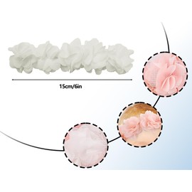 KAPSING Pack of 2 Hair Bands for Baby, Baby Turban Headband, Elastic Headband Baby Girl, Baby Flowers Hair Band, Newborn Toddler Hair Band, Baby Accessories