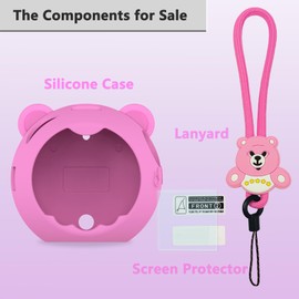 Silicone Cover Case for Punirunes Interactive Digital Toy, Protective Skin Sleeve for Punirunes Digital Pet Toys Squishy Characters Electronic Pets Case Accessories (Case Only) (Pink Case)