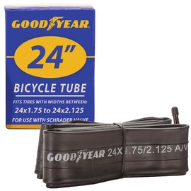 Goodyear Bicycle Tube, 24 X 1.75/2.125 - 16 inch Bike Tube with Butyl Rubber - Dependable Mountain Bike Tubes for Premium Cycling - 24 X 1.75/2.125