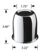 4 Push Through Black Wheel Center Caps for Trailer Wheel