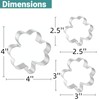 JOB JOL Cookie Cutters 3 PCS, Shamrock Cookie Cutters, 2.5'',
