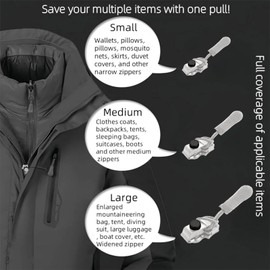 12 Zip Repair Kit Zipper for Zip Zip Replacement Zip Fix Kit Fix A Zipper Three Different Sizes for Clothes, Handbags, Backpacks, Shoes etc. (White)