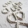 30 Pieces D Ring, Metal D-Ring Buckles, Metal Half Round