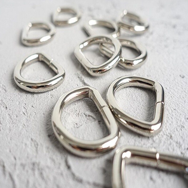 30 Pieces D Ring, Metal D-Ring Buckles, Metal Half Round