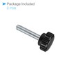 CoCud Knurling Clamp Knob M6 x 25mm Male Thread 21mm