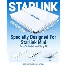 Starlink Mini Protective Case Cover– Hard Shell Satellite Dish Accessories for Outdoor Travel, No Signal Interference, Hail Protection Cover, to Shield from Rocks and Sand