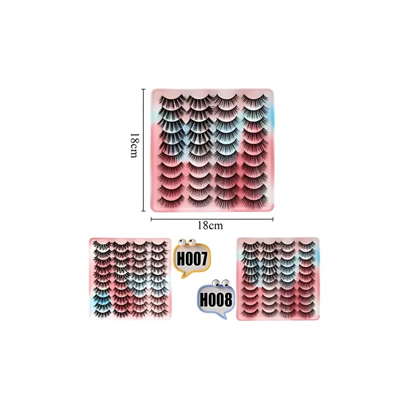 Kit Pestañas De Extensiones De Pestañas Curvatura D9-16mm