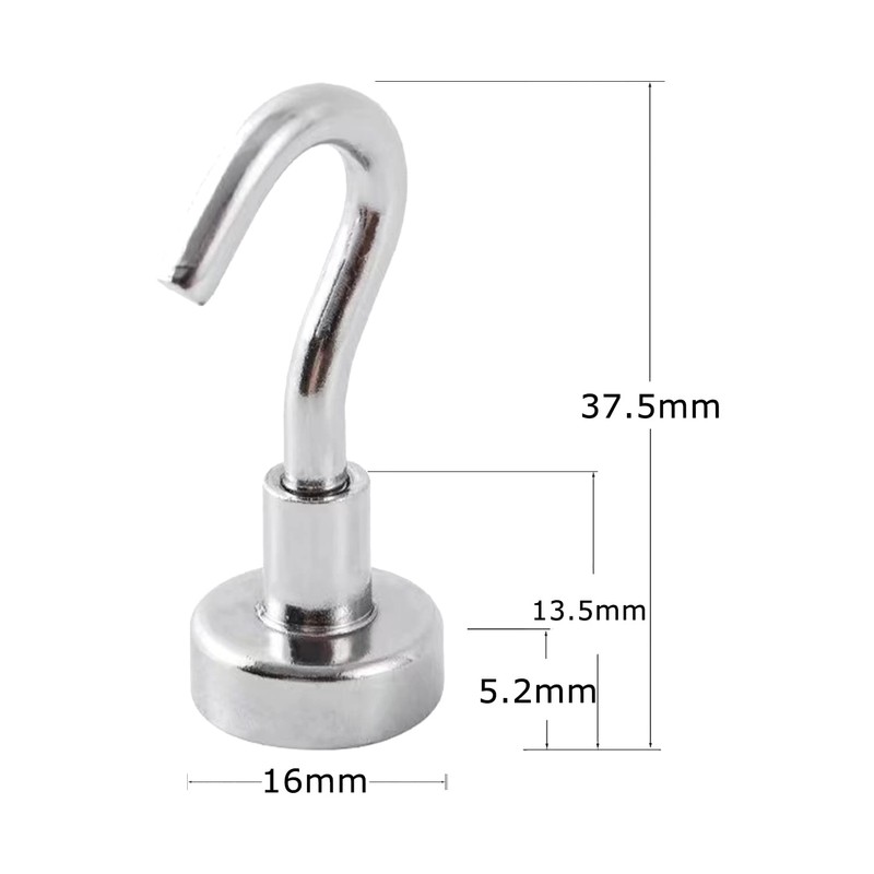 ZFYQ Magnetic Hooks, 16mm Powerful Magnets 20lbs Hooks, Great for