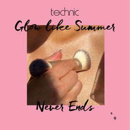 Technic Bronzed Beauty 3-Piece Set – Bronzing Drops, Body Glow Oil & Dual-Ended Brush for Year-Round Radiance