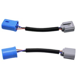 HUIQIAODS 9007 9004 HB5 Male to H13 9008 Female Ceramics Connector Wire Wiring Harnes Adapters Socket for 9007 H13 Headlight Retrofit (Pack of 2