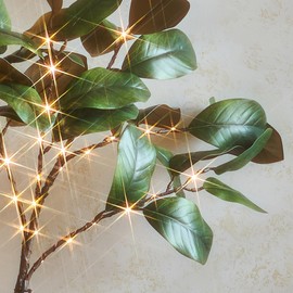 BAOLITVINE Magnolia Tree with Lights 6FT 280 LED Fairy Lights, Lighted Artificial Tree Plug in for Home Living Room Christmas Decoration Inside Outdoor