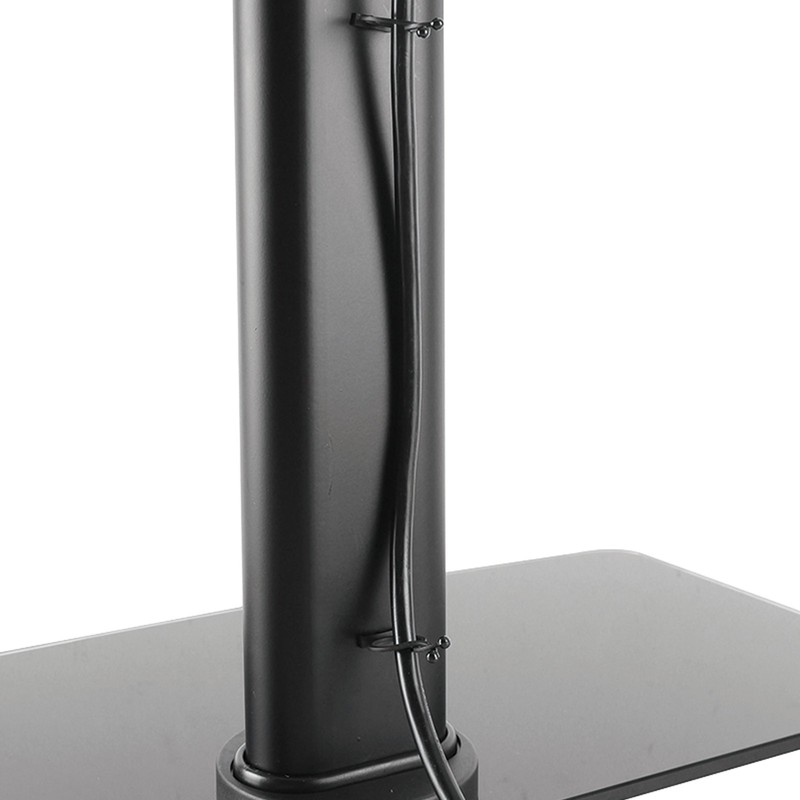 kenable Universal Pedestal Swivel & Tilt TV Stand Glass for