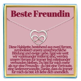 Best Friend Necklace Gifts for Friendship Gift Girlfriends Gift for Birthday Necklace Gift Ideas Birthday Gifts Christmas Mother's Day Gifts Heart Necklace Heart Jewellery Women, No