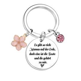 Nfyxcaz Mum Gifts Mother's Day Gifts Mum Keyring from Daughter Son Gifts for Mum Birthday Christmas Thanksgiving Day, silver