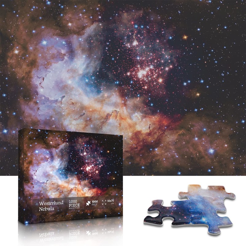 Space Puzzle 1000 Pieces Adult, Solar System Galaxy Puzzle, Hubble-Westerlund