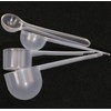 ONLYKXY 4pcs Clear Long Handle Plastic Measuring Spoons Coffee Protein