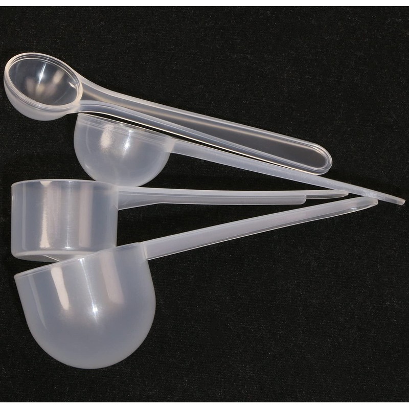ONLYKXY 4pcs Clear Long Handle Plastic Measuring Spoons Coffee Protein