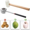 YiePhiot Coconut Opener Tools with Hammer, Super Safe & Easy