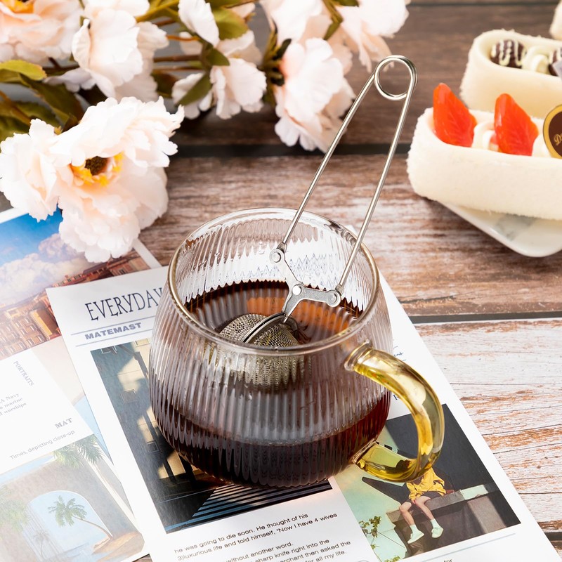 Yinder 108 Pcs Stainless Steel Tea Infuser with Handle Snap