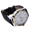 Men Quartz Watch Double Calendar Accurate Time PU Leather Strap