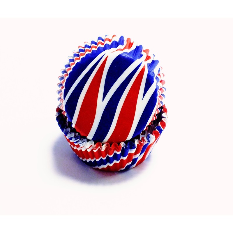 PME Patriotic Swirls Paper Baking Cases for Cupcakes, Mini Size,