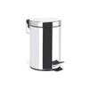 MSV Stainless Steel Pedal Bin, Silver, 5 Litre