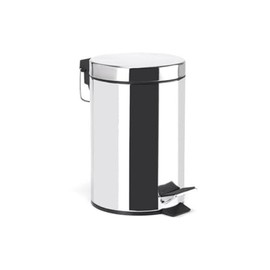 MSV Stainless Steel Pedal Bin, Silver, 5 Litre