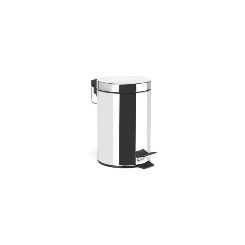 MSV Stainless Steel Pedal Bin, Silver, 5 Litre