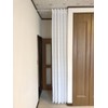 Accordion Curtain, Solid, White, Room Divider, Noren, Long Partition, Blindfold,