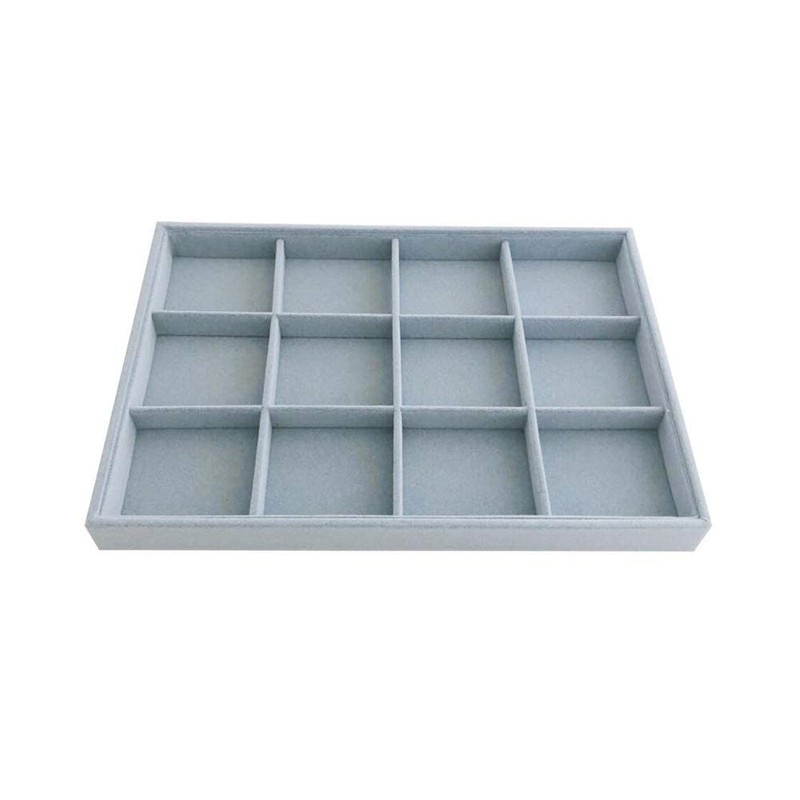 Svea Display Velvet Grey Jewelry Trays Premium Grade Drawer Insert