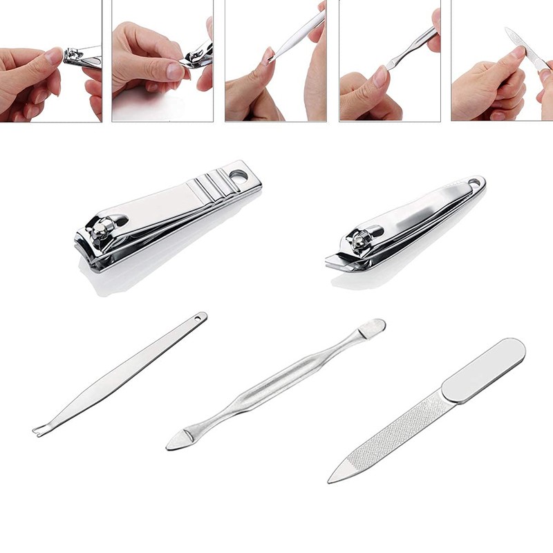 Manicure Kit, FAMILIFE 12pcs Nail Clippers Set Stainless Steel Multipurpose