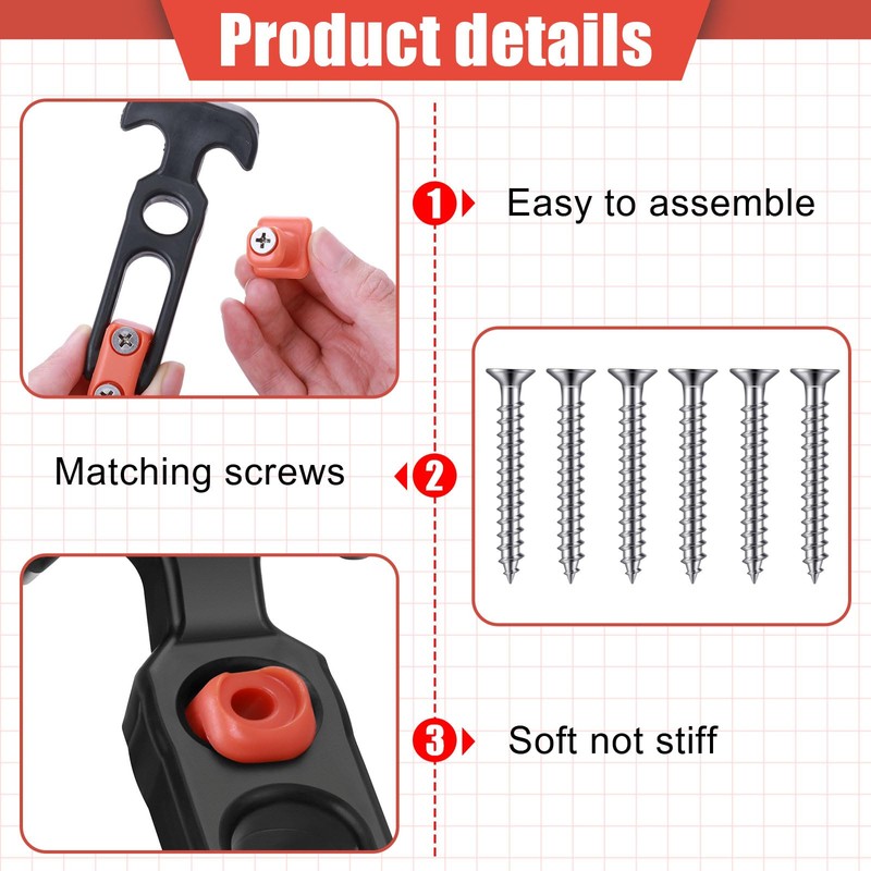 Mudder Flexible Rubber Draw Latch T Handle Hasp Rubber Draw