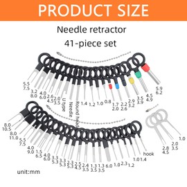 41Pcs Durable Electrical Wiring Connector Release Pin Rust-Proof Auto Terminals Removal Tool Car Electrical Terminal Removal Tool Set for Car Repair